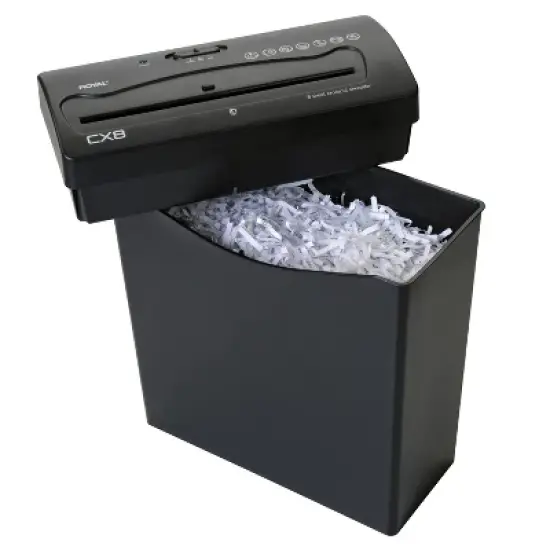Royal&reg; CX8 8-Sheet Crosscut Shredder with Basket in Black image {10}