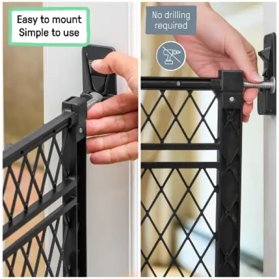 Ingenuity Doorway 42W Series Dog and Baby Gate, Indoor Outdoor - Black image {3}