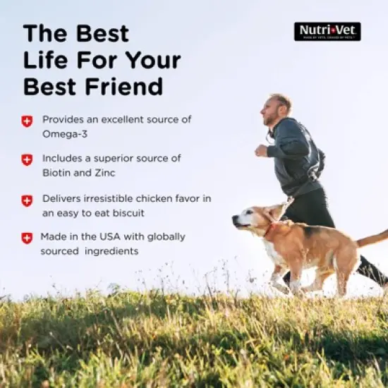 Nutri-Vet Skin and Coat Sweet Potato Flavor Vitamins and Supplements Biscuit for Dogs - 16oz/28ct image {4}