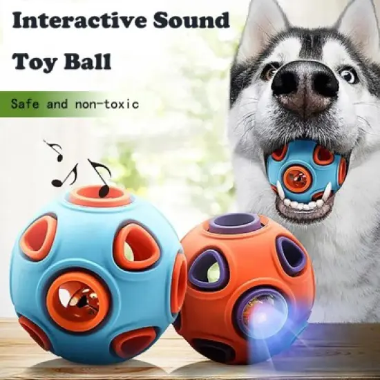 [2Pack] Dog Balls with Bell Sound,   Small Dogs, 2&rdquo; Interactive Pet Chew Toys image {7}