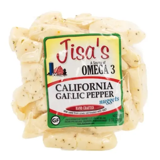Jisa's Farmstead Cheese Nuggets 3 Piece Sampler | New York Cheddar, Dill, California Garlic Pepper image {3}