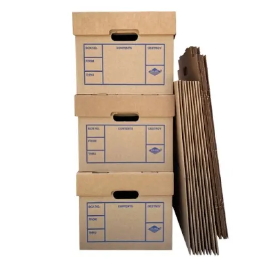 UBMOVE Office Moving Storage Boxes (12 Pk) Miracle File Moving Boxes 15"x12"x10" image {1}