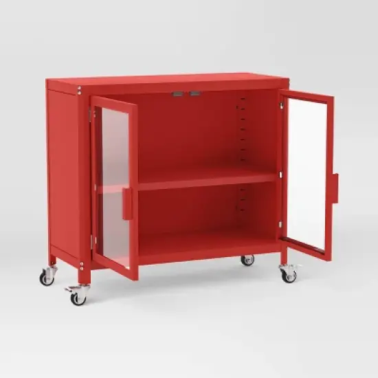 2 Door Metal Rolling Locker Storage Cabinet - Room Essentials&trade; image {2}