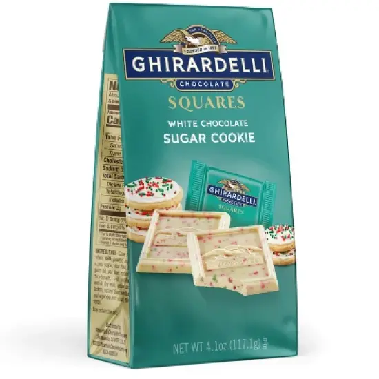Ghirardelli White Chocolate Candy Sugar Cookie SQUARES - 4.1oz image {1}