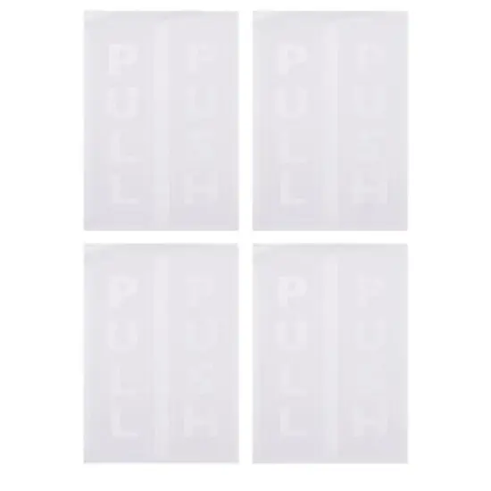 Unique Bargains PVC Self-Adhesive Waterproof Store Vertical Push Pull Door Sign 4 Set image {7}