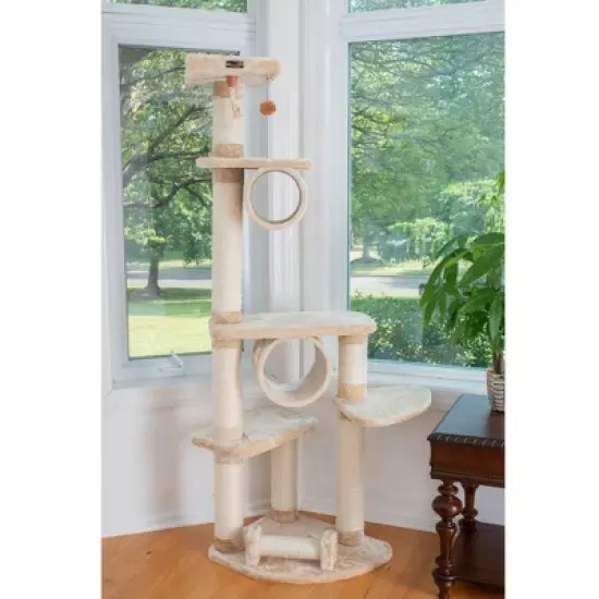 Armarkat 74" H Press Wood Real Wood Cat Tree With Cured Sisal Posts for Scratching, A7463 image {2}