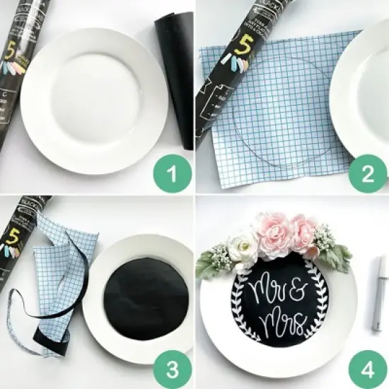 Kassa X-Large Chalkboard Wallpaper - Clear | 1.4ft x 8ft Adhesive Paper Roll | Includes 3 Markers & Eraser Cloth image {5}