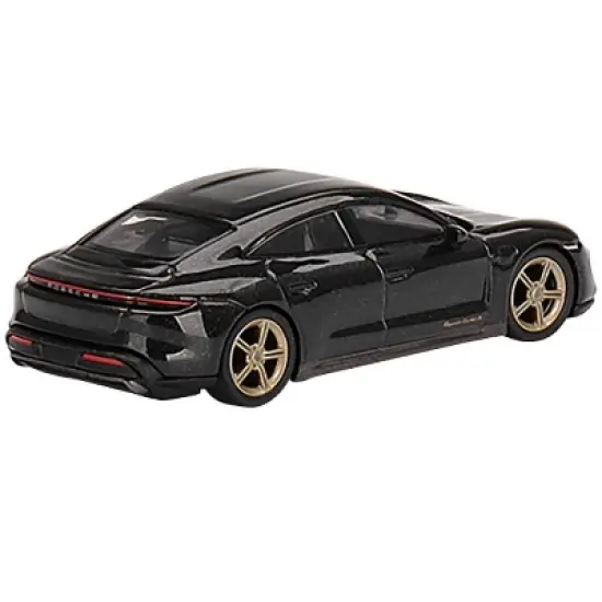 Porsche Taycan Turbo S Volcano Gray Metallic Limited Edition to 1800 pieces 1/64 Diecast Model Car by True Scale Miniatures image {2}