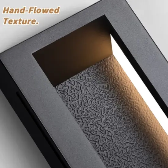 LamQee Modern Outdoor Wall Lights Fixtures 3000K Integrated LED Exterior Lighting Fixtures with Rectangle Metal Frame image {4}