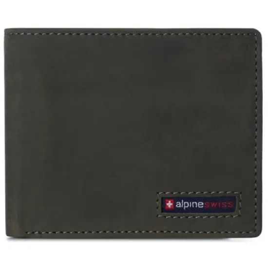 Alpine Swiss Nolan Mens RFID Protected Bifold Wallet Genuine Leather Comes in a Gift Box image {10}