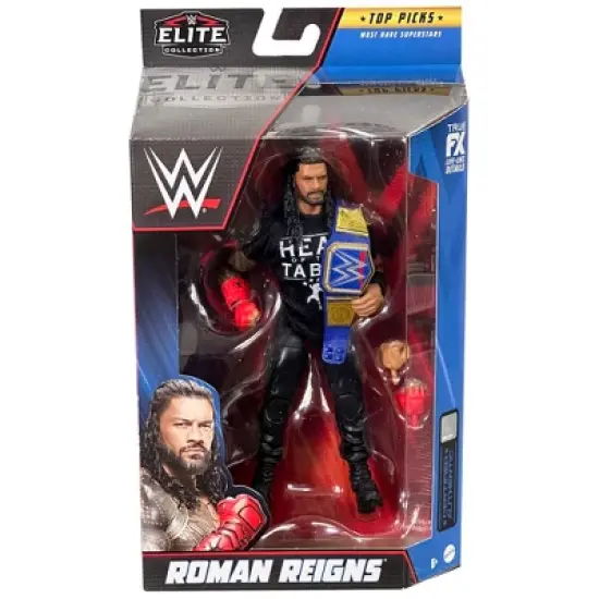 WWE Elite Top Picks 2023 Blue Belt Roman Reigns Action Figure image {1}