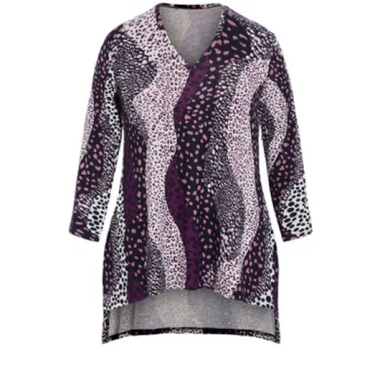 Women's Plus Size Eva Hacci Tunic - plum | ZIM & ZOE image {4}