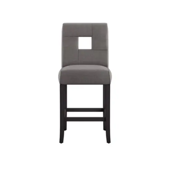 Set of 2 Phelan Keyhold Counter Height Barstool Smoke - InspireQ image {4}