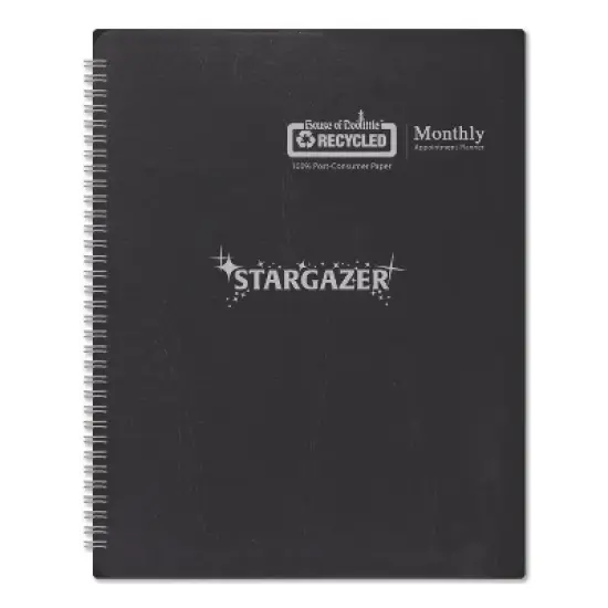 House of Doolittle Recycled Stargazer Monthly Planner 13-Month December 2025 to December 2026 Stargazer Artwork Black Cover 11 x 7 image {3}