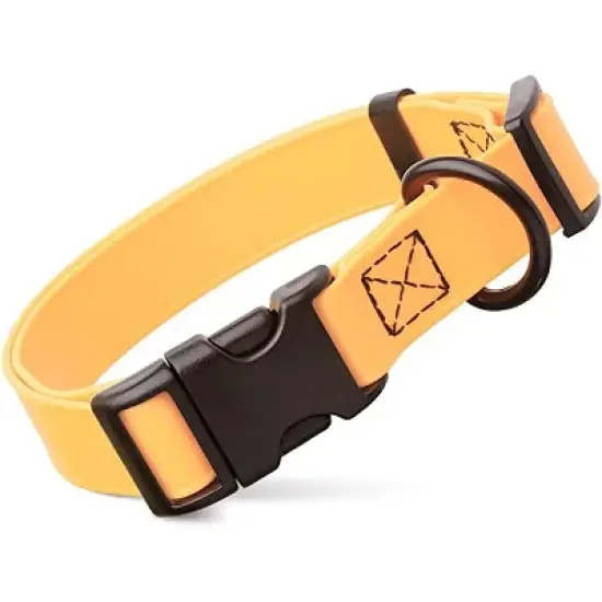 Dogline Biothane Waterproof Collar with QR Buckle Tangerine Orange image {6}