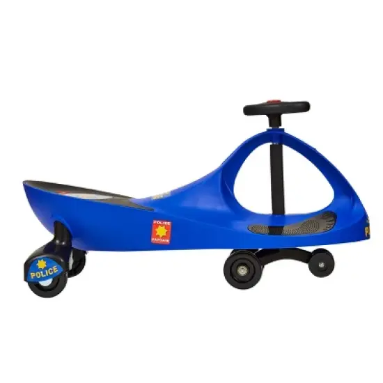Toy Time Police Wiggle Car Ride-On Toy - Blue image {7}