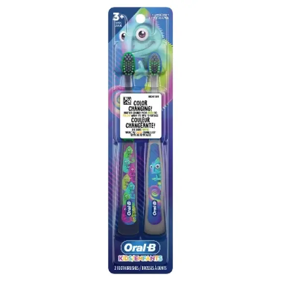 Oral-B Kids' Manual Toothbrush with Extra Soft Color Changing Bristles - 2ct image {4}