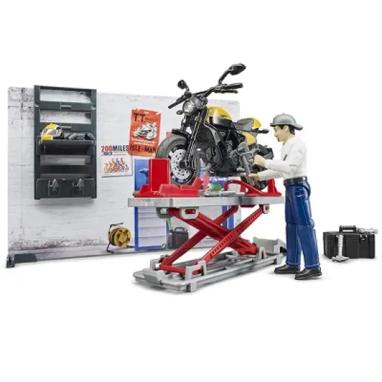Bruder bworld set motorcycle service w Ducati Full Throttle image {4}