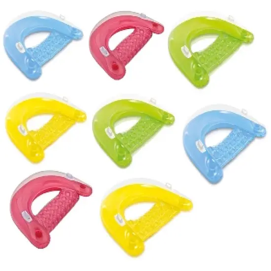 Intex Sit 'N Float Inflatable Colorful Floating Pool Lounges 8 Pack (Colors Vary) image {1}