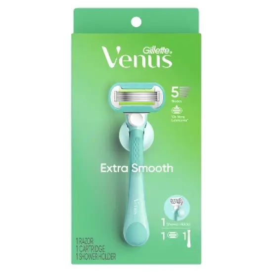 Venus Extra Smooth Women's Razor Handle, 1 Razor Blade Refill and Shower Holder image {8}