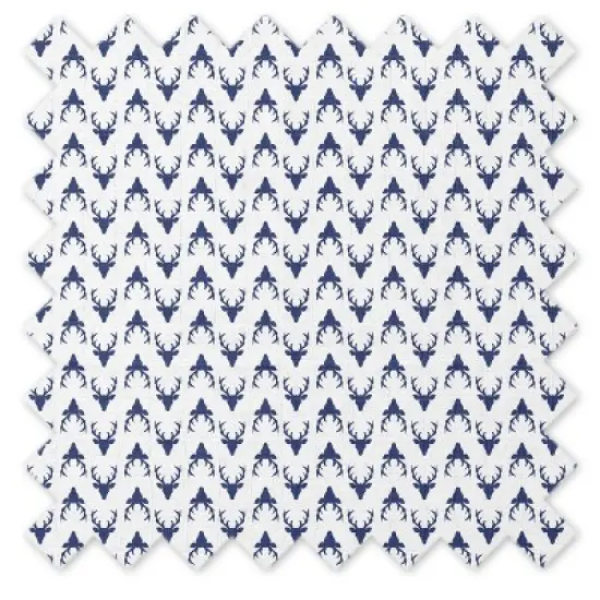 Bacati - Navy Buck/Triangles Muslin 4 pc set of Bibs & Burp Cloths Set image {3}