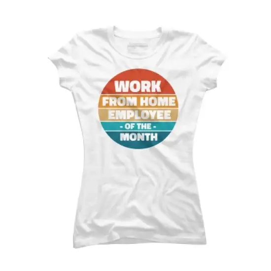 Junior's Design By Humans Home office - employee of the month By RandomDudeArt T-Shirt image {4}