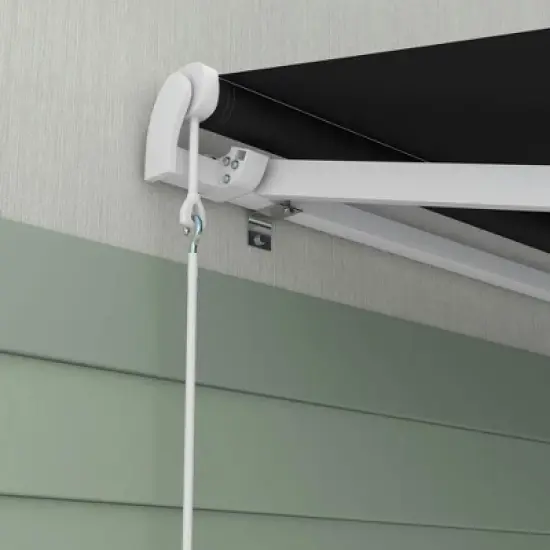 Resenkos Patio Awning, Outdoor Sun Shade Shelter Cover Awnings,16' x 10' Retractable Awning, 280gsm UV Resistant Sunshade Shelter, Brown image {9}