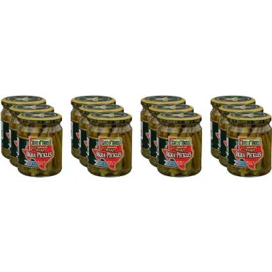 Talk O' Texas Crisp Okra Pickles Mild - Case of 12 - 16 oz image {2}