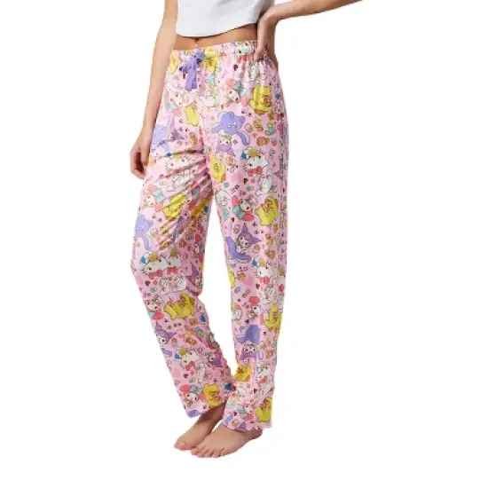Hello Kitty & Friends All-Over Character Print Women's Pink Sleep Pajama Pants image {1}