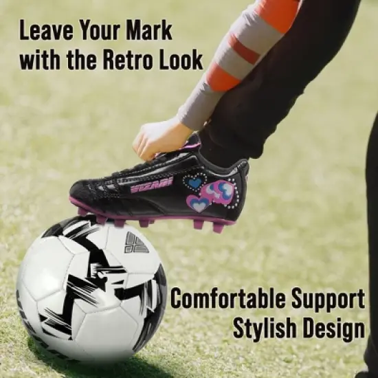 Vizari Shiny Retro Hearts Firm Ground Soccer Shoe (Toddler/Little Kid/Big Kid): Stylish and Supportive Footwear for Young Football Enthusiasts image {5}