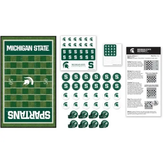 MasterPieces Officially licensed NCAA Michigan State Spartans Checkers Board Game for Families and Kids ages 6 and Up image {2}