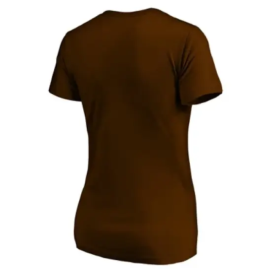 NFL Cleveland Browns Women's Plus Size Short Sleeve V-Neck T-Shirt image {1}