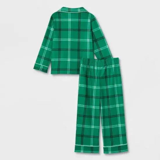 Toddler Plaid Matching Family Pajama Set - Wondershop&trade; Green image {2}