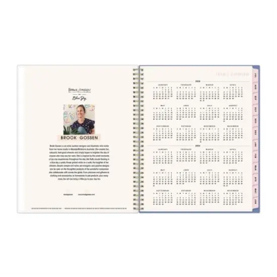 Blue Sky Brook Gossen Planner 8.5"x11" Weekly/Monthly Wirebound (12 Month) Flower Flow Undated image {6}