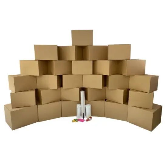 UBMOVE Moving Boxes 2 Room Bigger Smart Moving Kit 28 Boxes , Tape, and more image {7}