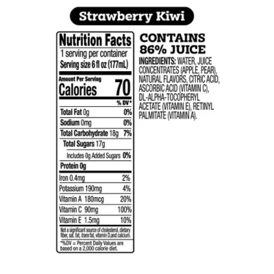 good2grow Strawberry Kiwi Antioxidant Blend Juice - 6 fl oz Bottle image {4}