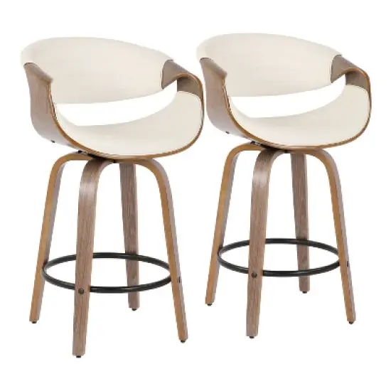 Set of 2 Symphony Upholstered Counter Height Barstools - Lumisource image {14}