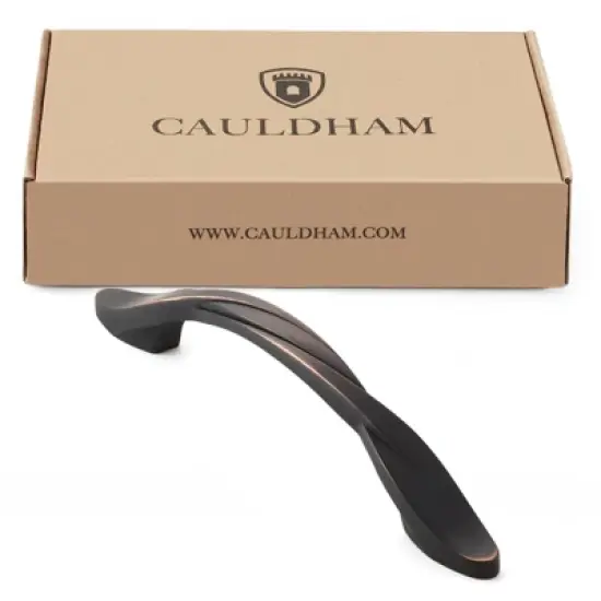 Cauldham Pack Solid Braided Kitchen Cabinet Pulls Handles (5" Hole Centers) - Drawer/Door Hardware - Style M260 - Oil Rubbed Bronze image {3}