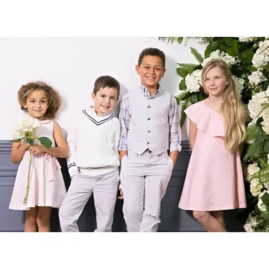 Hope & Henry Girls' One Shoulder Flounce Dress, Toddler image {4}