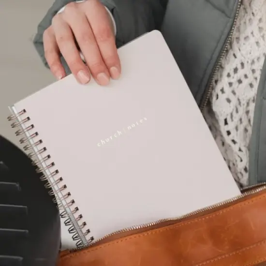 Church Notes 75 Sheet College Ruled Spiral Notebook Dove Gray: Small Spiral Journal for Sermon & Note Taking image {7}