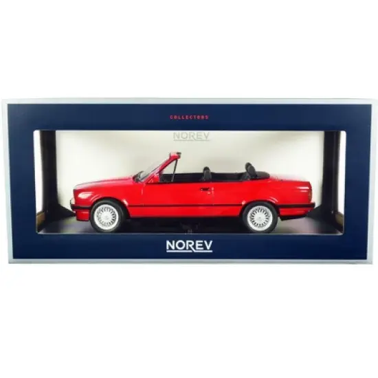 1991 BMW 318i Cabriolet Red 1/18 Diecast Model Car by Norev image {2}