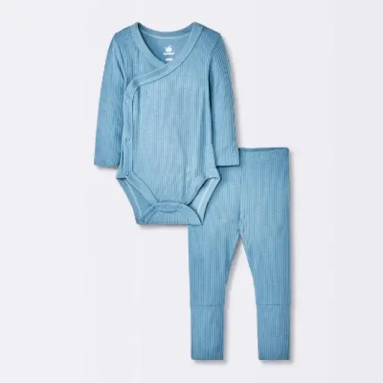 Baby Boys' 2pc Soft Blend Top & Bottom Set - Cloud Island&trade; Blue image {4}