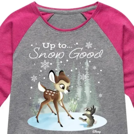 Girls' - Disney - Christmas - Up To Snow Good Shirt Tail Raglan Graphic T-shirt image {1}
