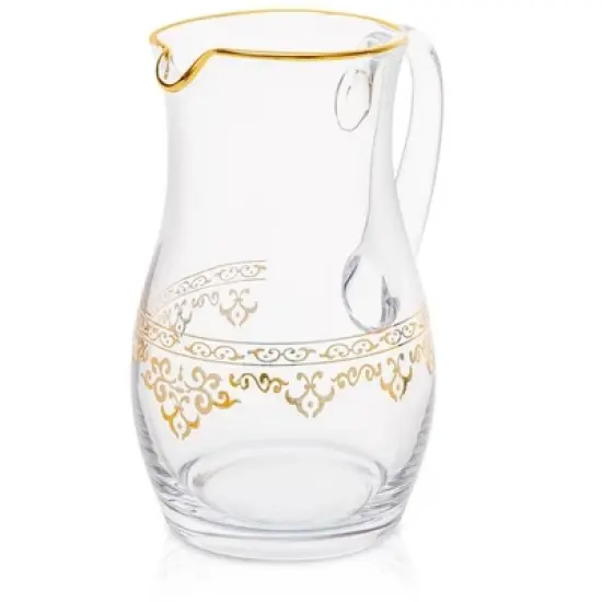 Classic Touch Water Pitcher with Rich Gold Design image {1}