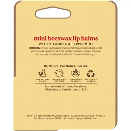 Burt's Bees Beeswax Lip Balm - 0.049oz/2ct image {12}