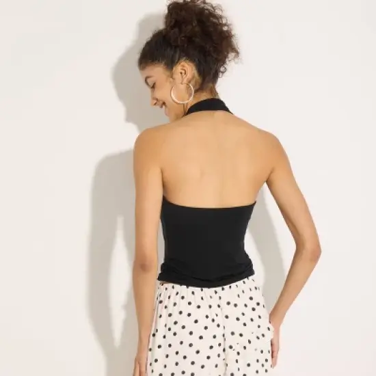 Women's Knit Tie-Front Halter Top - Wild Fable&trade; image {1}