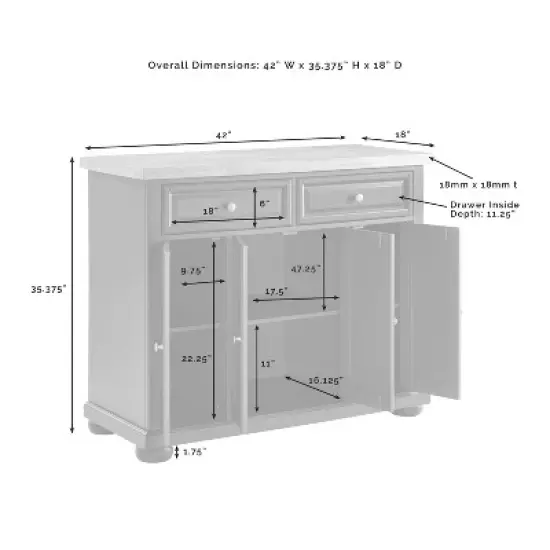 Madison Kitchen Island/Cart Emerald Green - Crosley image {20}