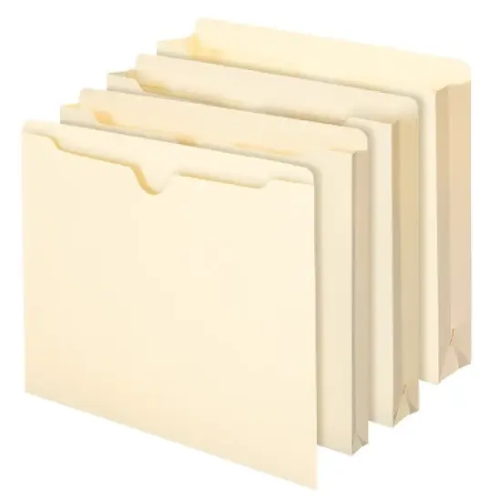 Smead File Jacket, Reinforced Straight-Cut Tab, Flat-No Expansion, Letter Size, Manila, 100 per Box (75500) image {12}