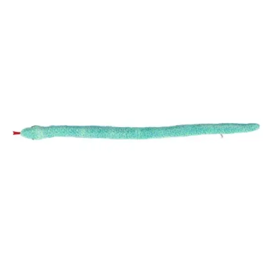 Aurora Snake 53" Aqua Blue Stuffed Animal image {1}