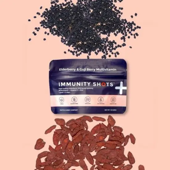 Seattle Gummy Company Immunity Vegan Gummies - Raspberry Elderberry - 48 Servings image {2}